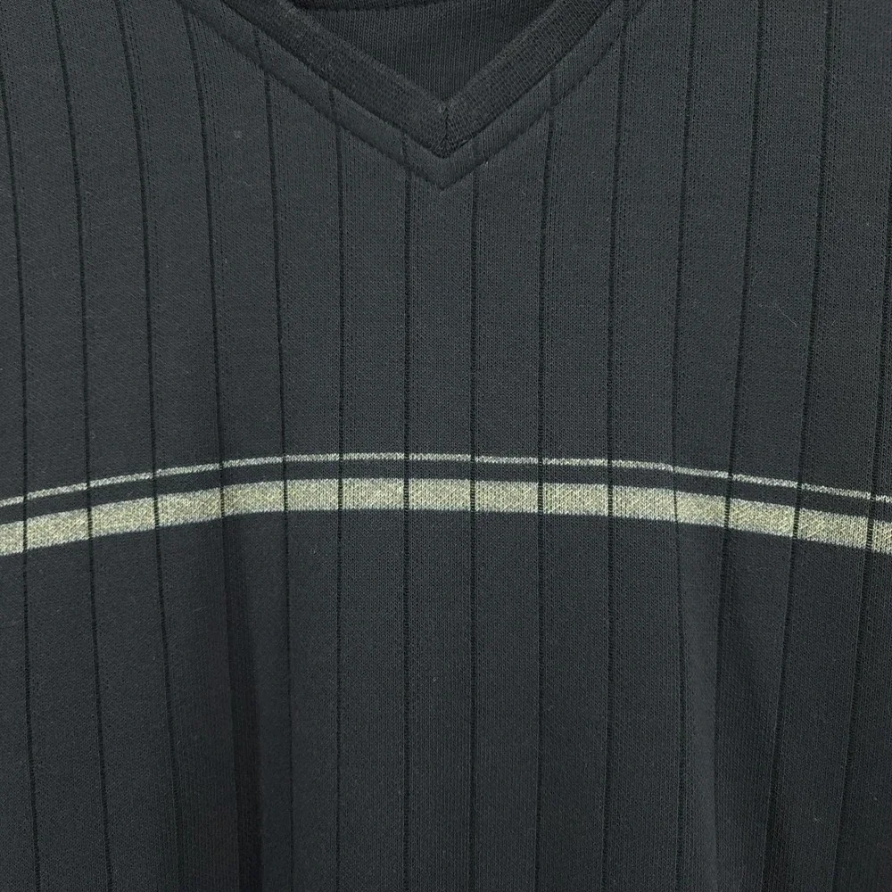 Van Heusen Sweater Mens 4XL Black Stripe Ribbed Studio Pullover Big & Tall - Picture 3 of 12